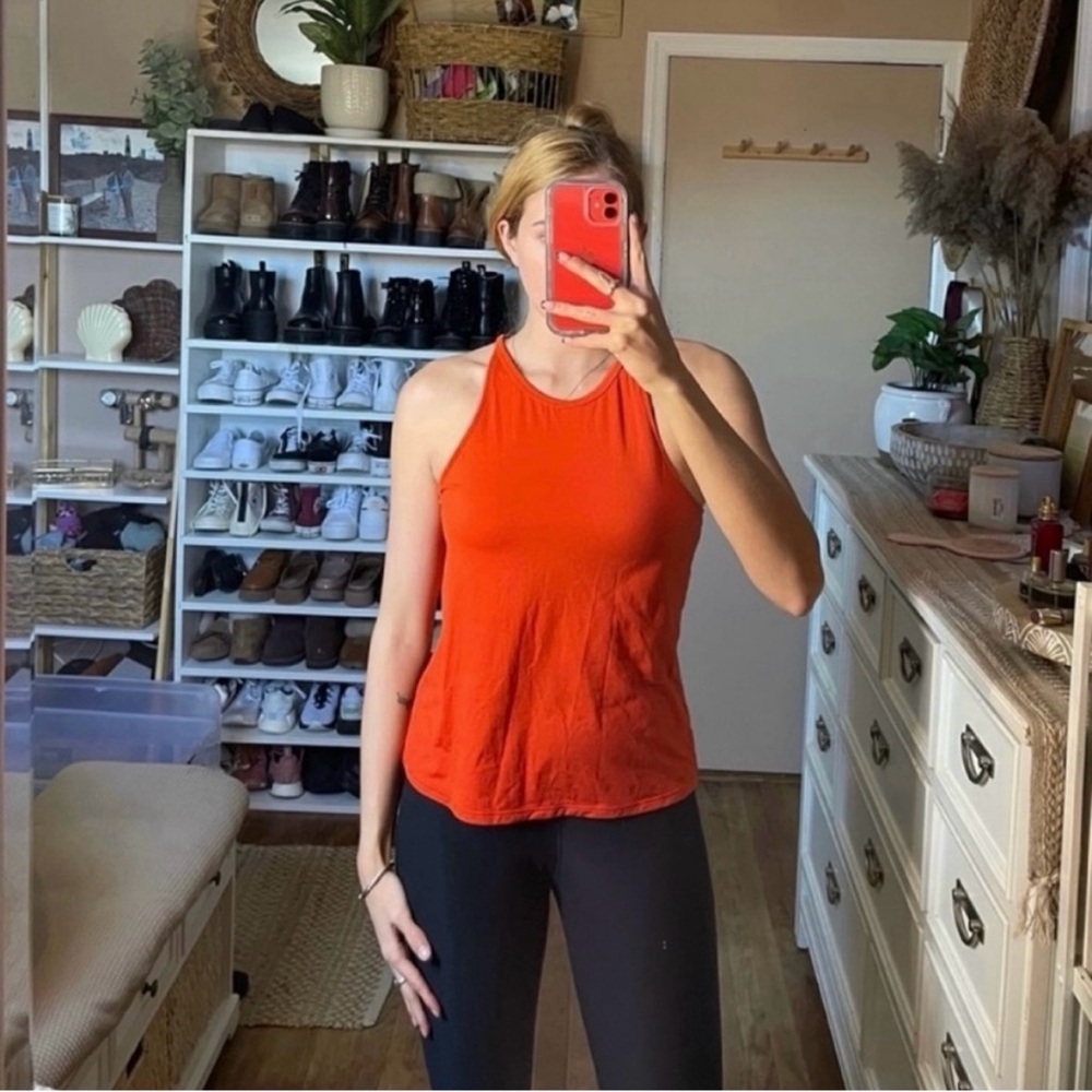 Joy Lab Burnt orange high neck workout tank top